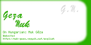 geza muk business card